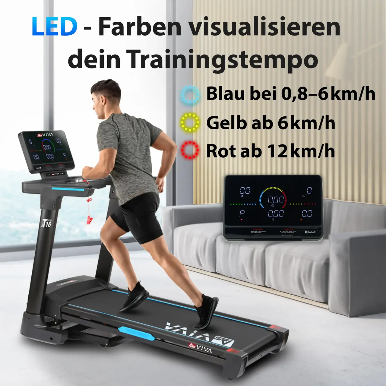 LED-Farben zeigen dein Trainingstempo auf einen Blick