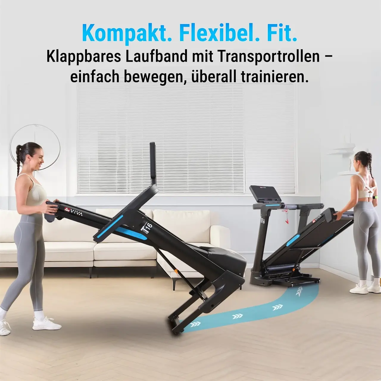 Klappbar mit Transportrollen – platzsparend verstauen
