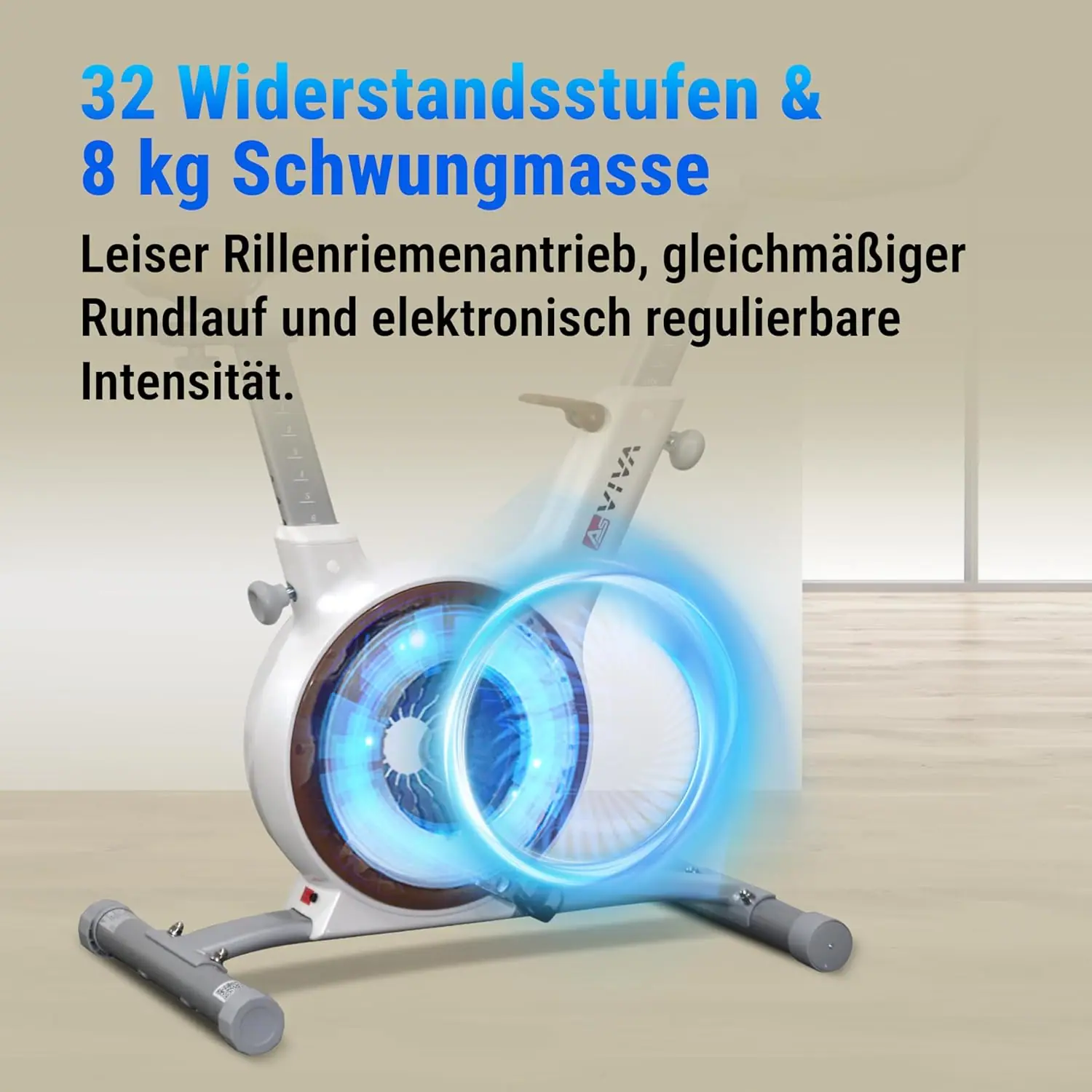 32 Widerstandsstufen & 8 kg Schwungmasse