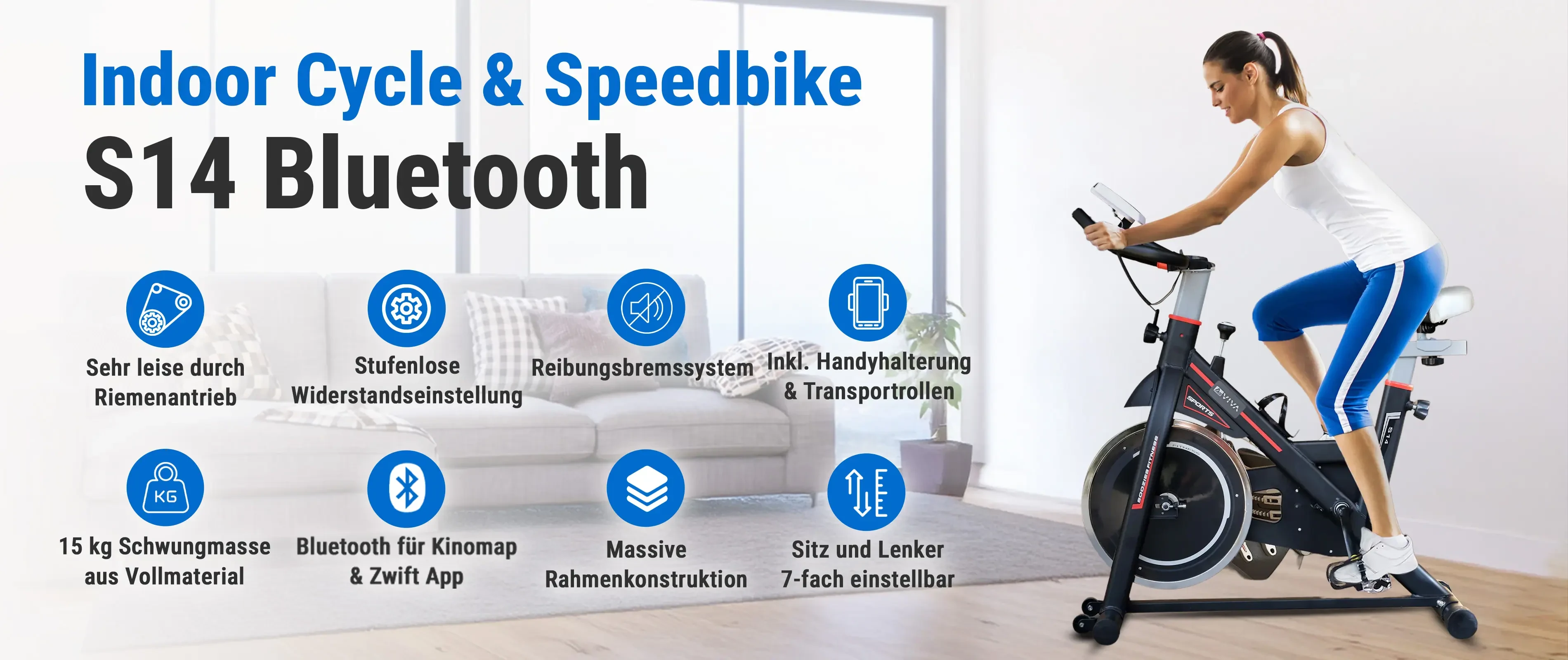 AsVIVA S14 Indoor Cycle & Speedbike – Übersicht