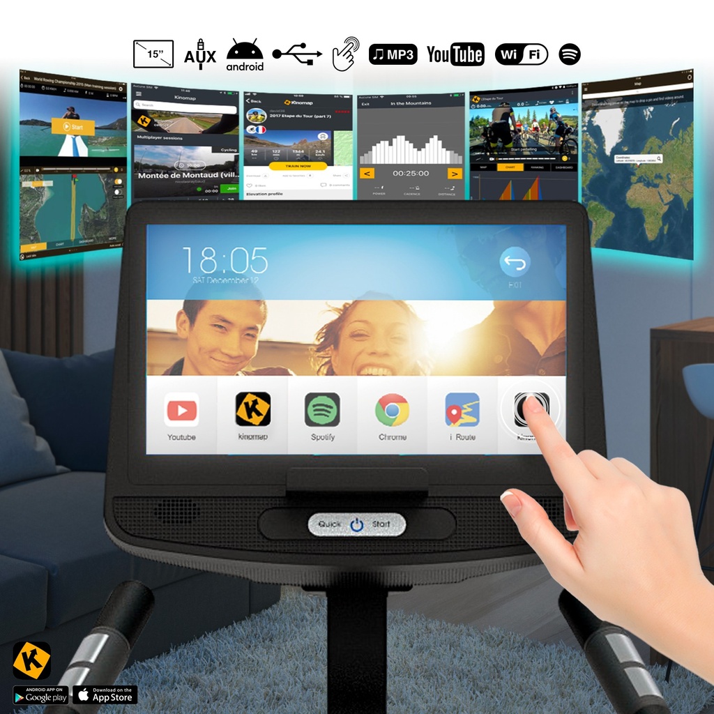 Wi-Fi Touchscreen mit Android & Apps