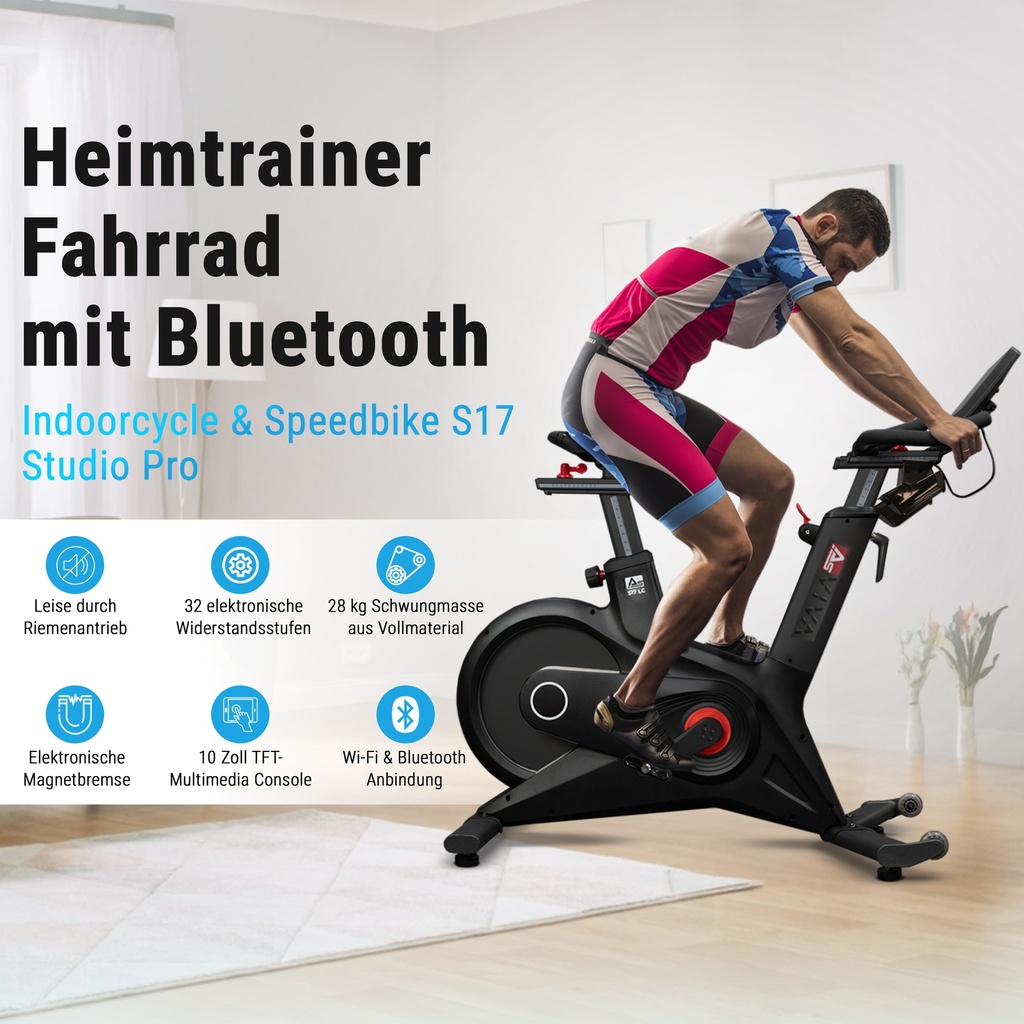 Detailansicht des AsVIVA Indoor Cycle Speedbike Studio Pro S17