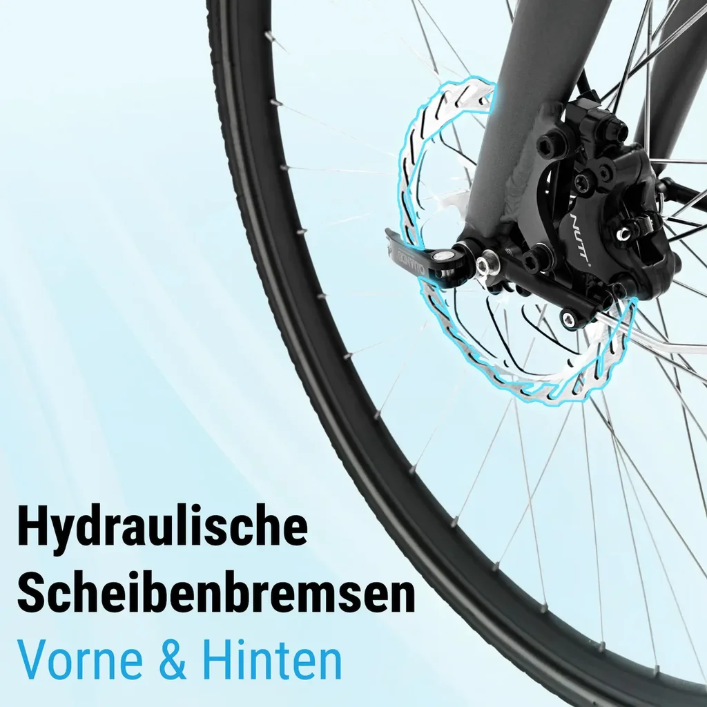 Hydraulische Scheibenbremsen vorne und hinten