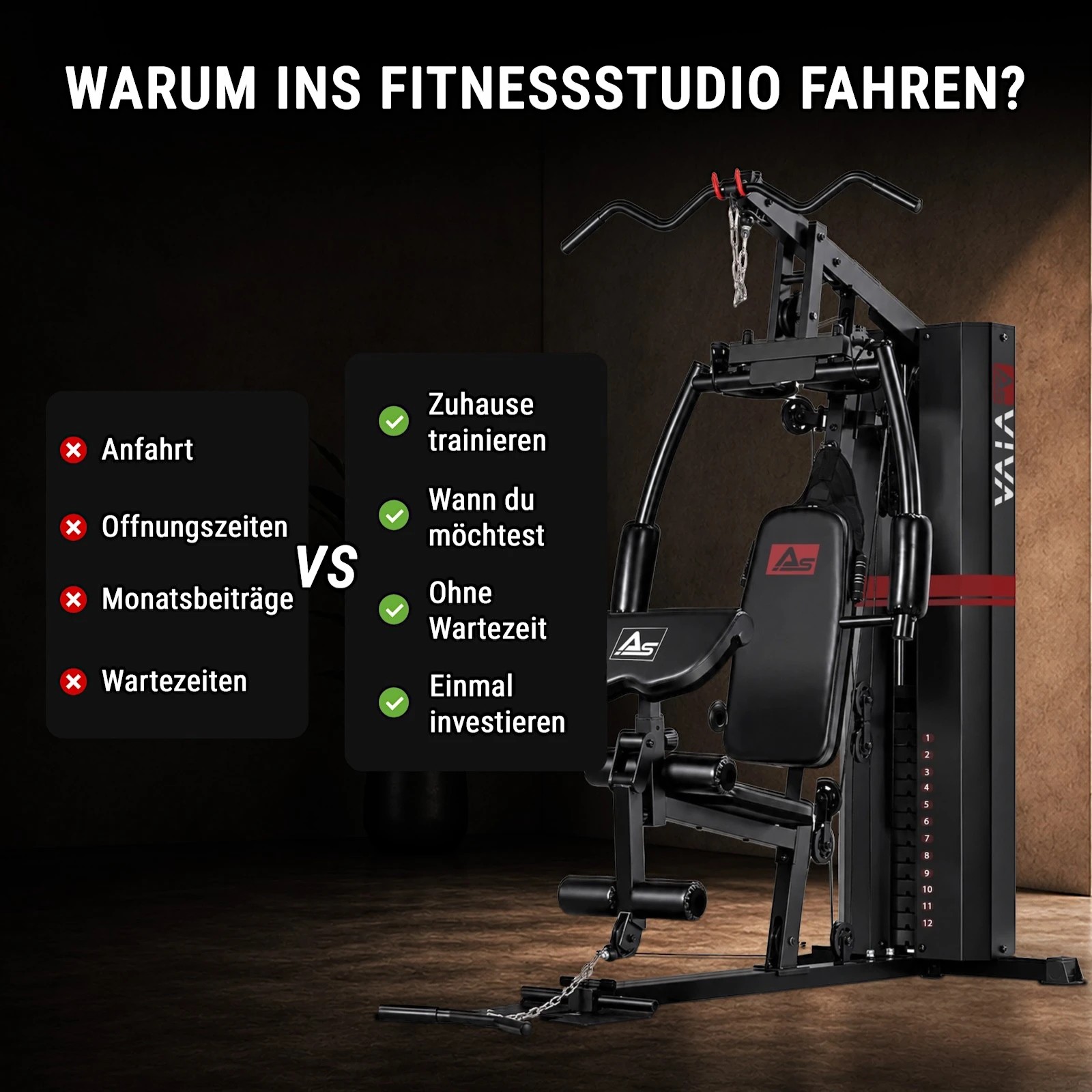 AsVIVA MG5 Pro – Home Gym statt Fitnessstudio