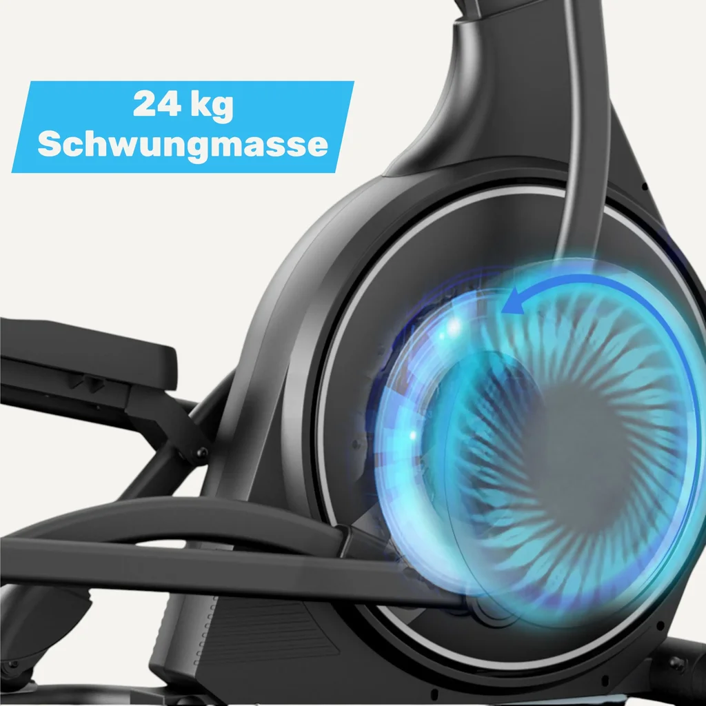 24 kg Schwungmasse für einen ruhigen Rundlauf