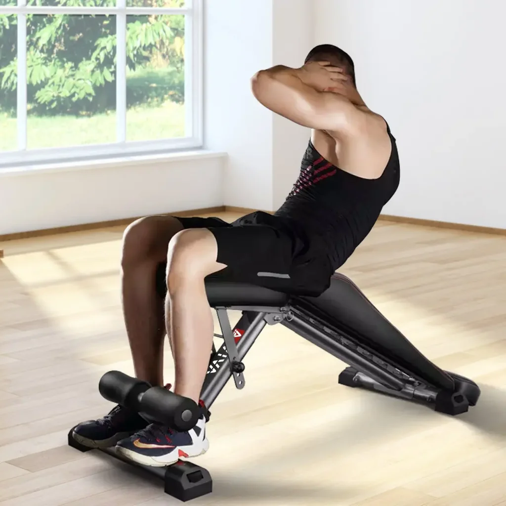 Bauchtraining mit sicherer Beinfixierung