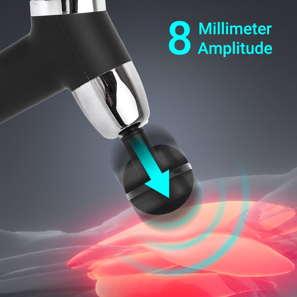 8 mm Amplitude für punktgenaue Tiefenwirkung