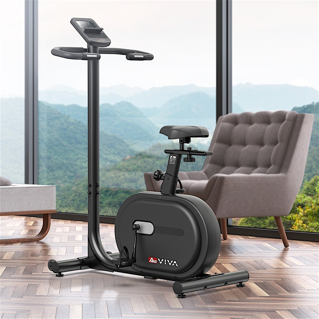 Gesamtansicht des AsVIVA Ergometers Ride H24 als kompakter Heimtrainer für das Cardiotraining zu Hause